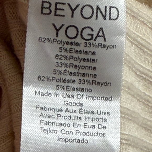Beyond Yoga Women Medium Wide Knit Ribbed Well Traveled Tank‎ Cream - Picture 7 of 11